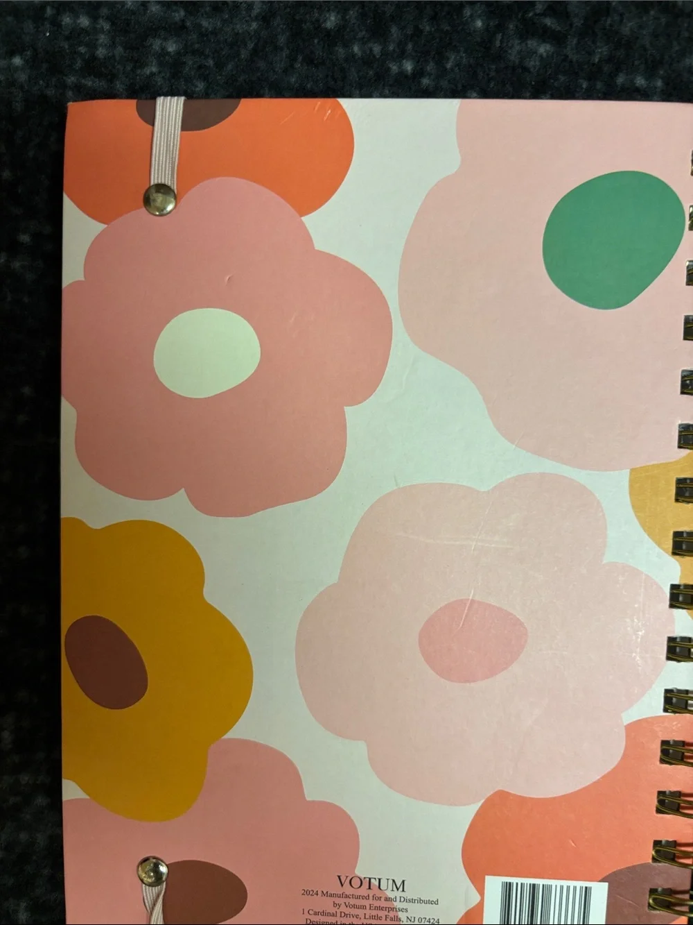 YOU CAN MAKE A DIFFERENCE EVERYDAY Spiral Floral Daily Planner Journal Notebook